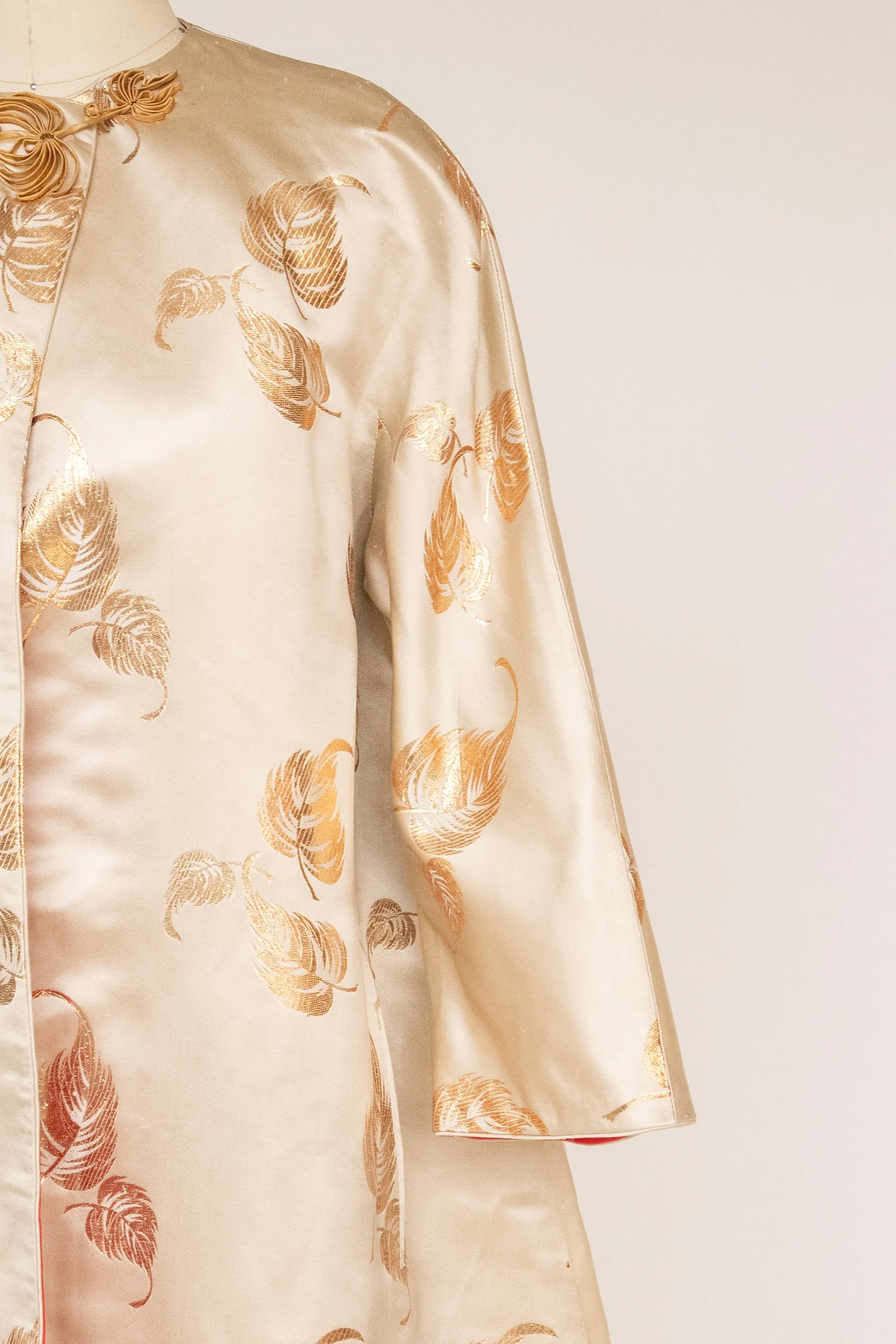 1950s Reversible Swing Coat Silk Brocade Cocktail
