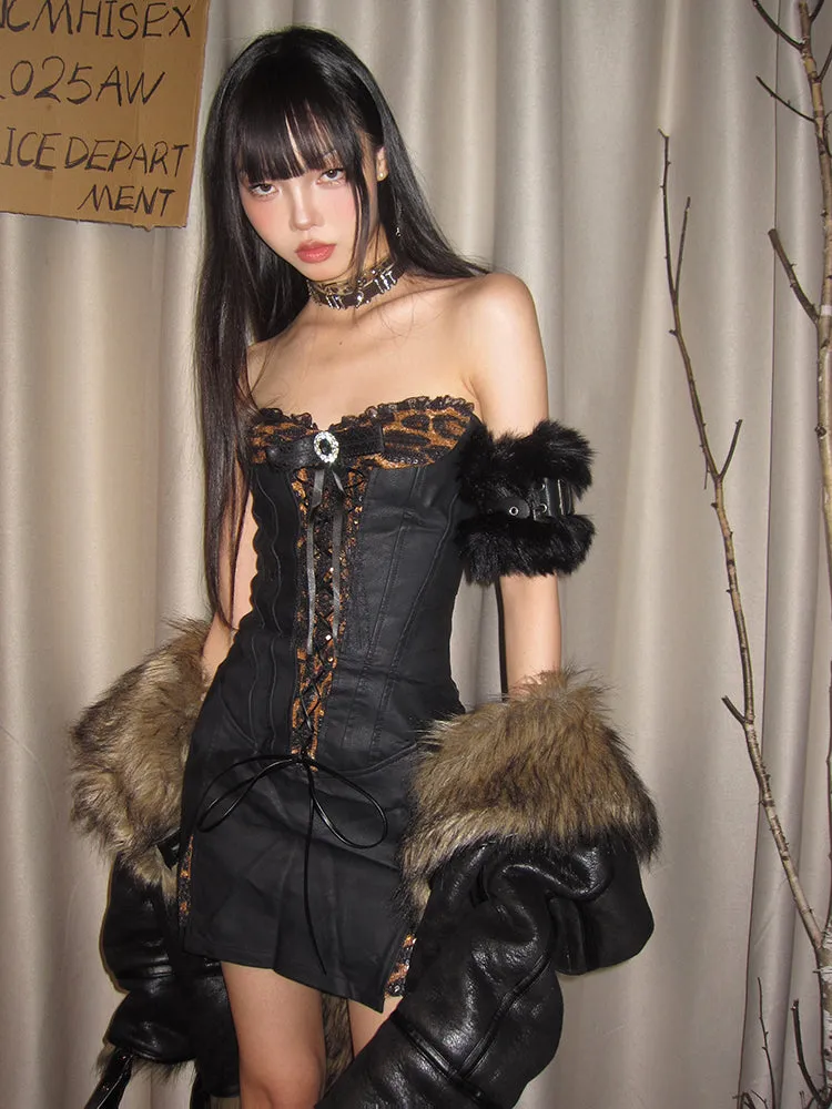 【24s Nov.】Leopard Print Bow Dress