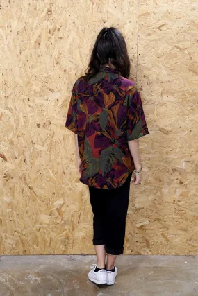 90s Oversized Bold Floral Shirt