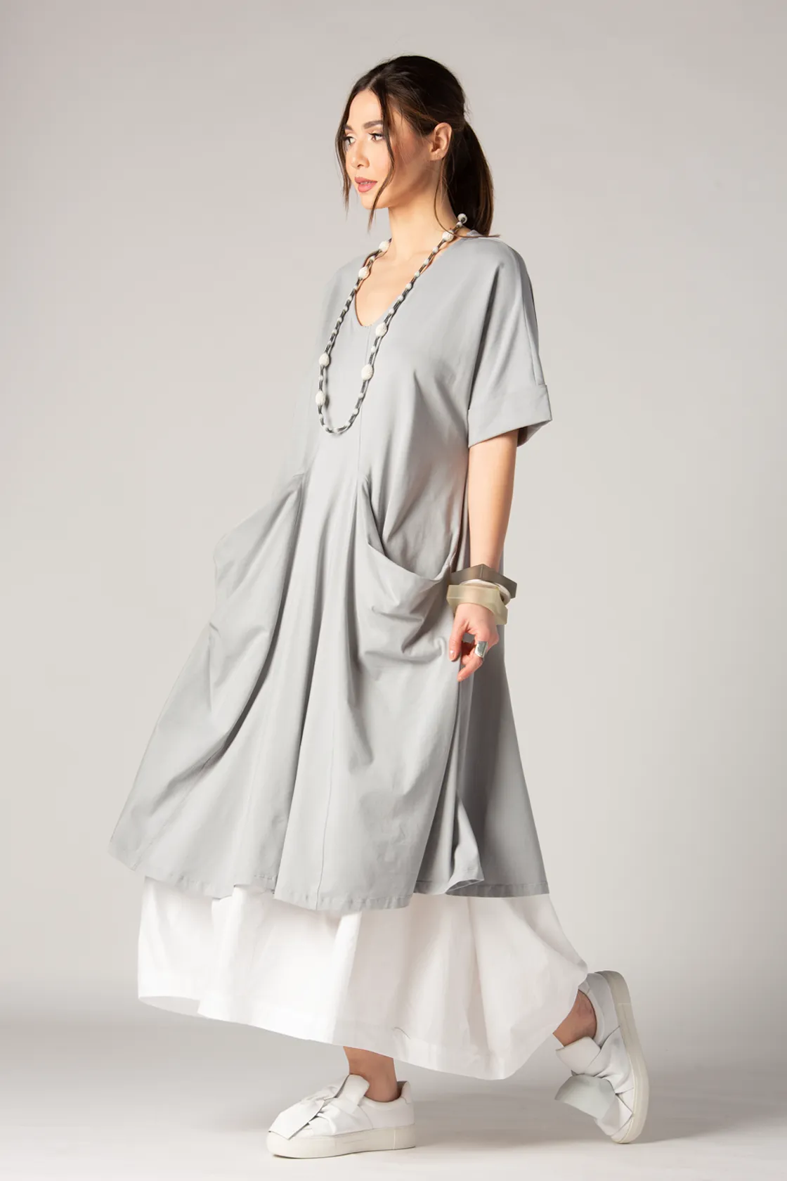 ALEMBIKA Paulie Dress in Stone