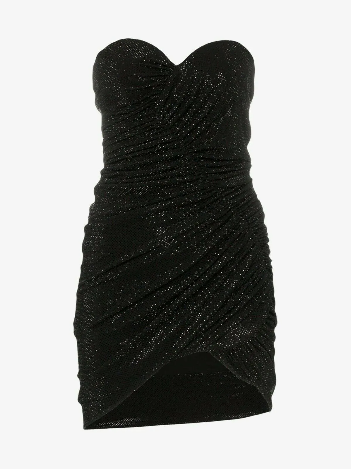 Alexandre Vauthier Crystal Embellished Ruched Bustier Dress