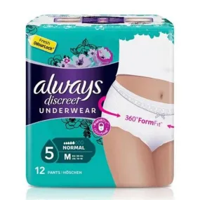 Always Discreet Pants Medium 12's