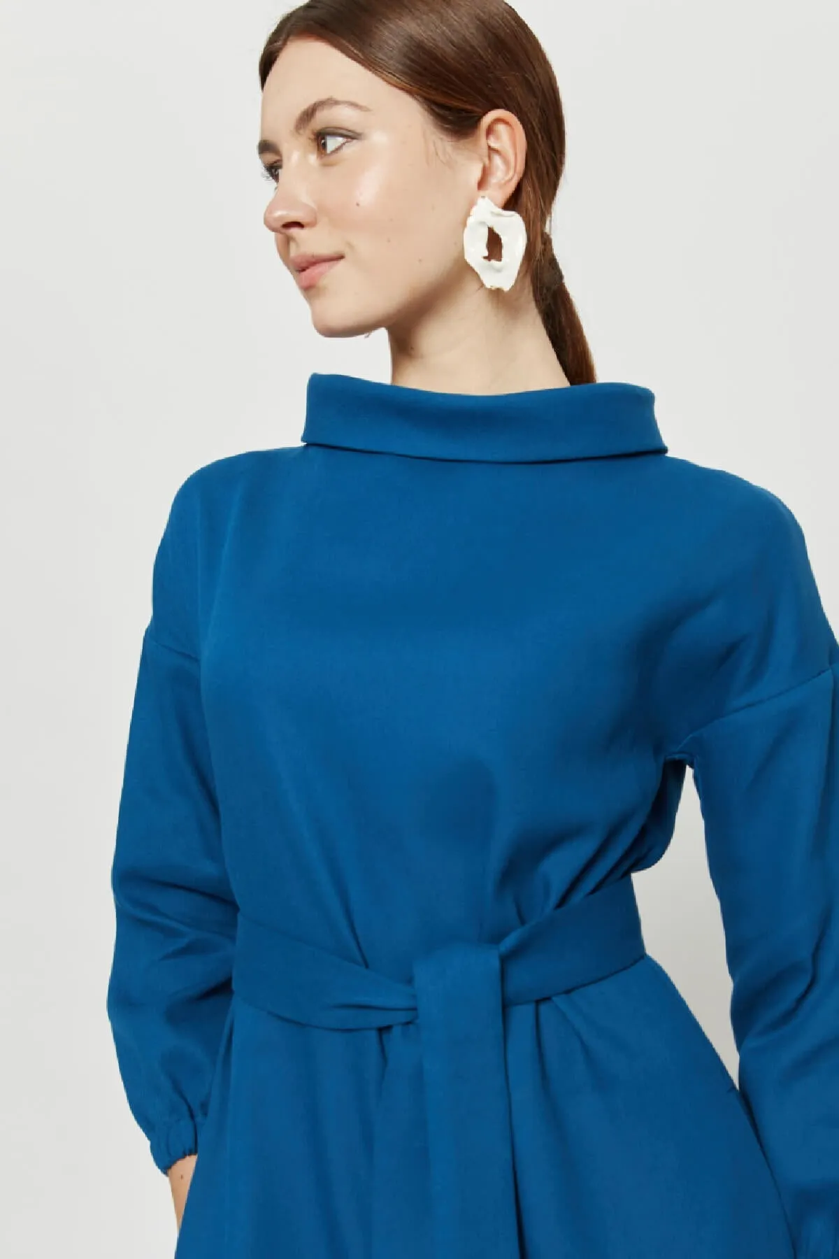 Amalia Dress Petrol Blue