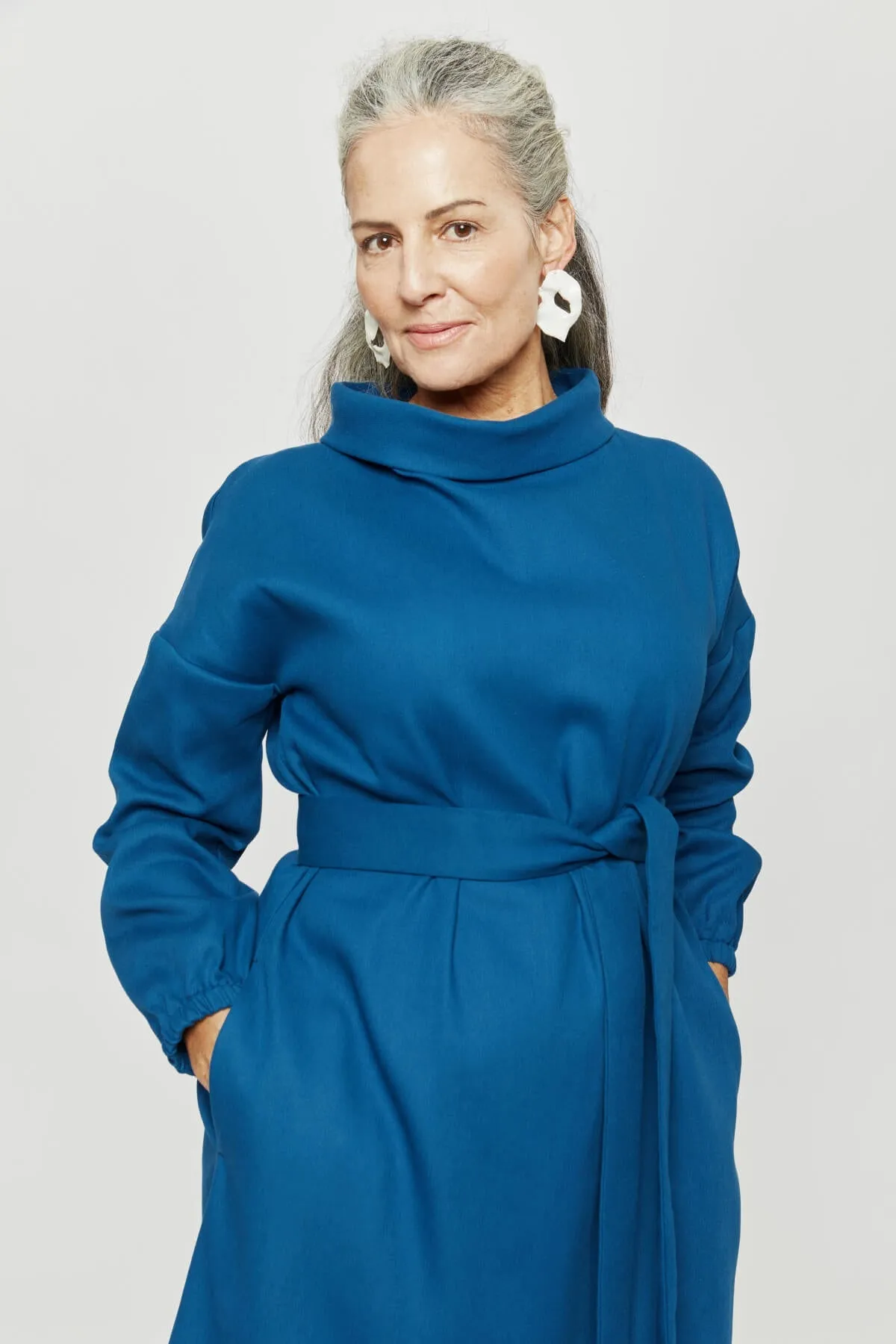 Amalia Dress Petrol Blue