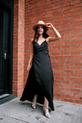Amaya Elana Wrap Dress - Black