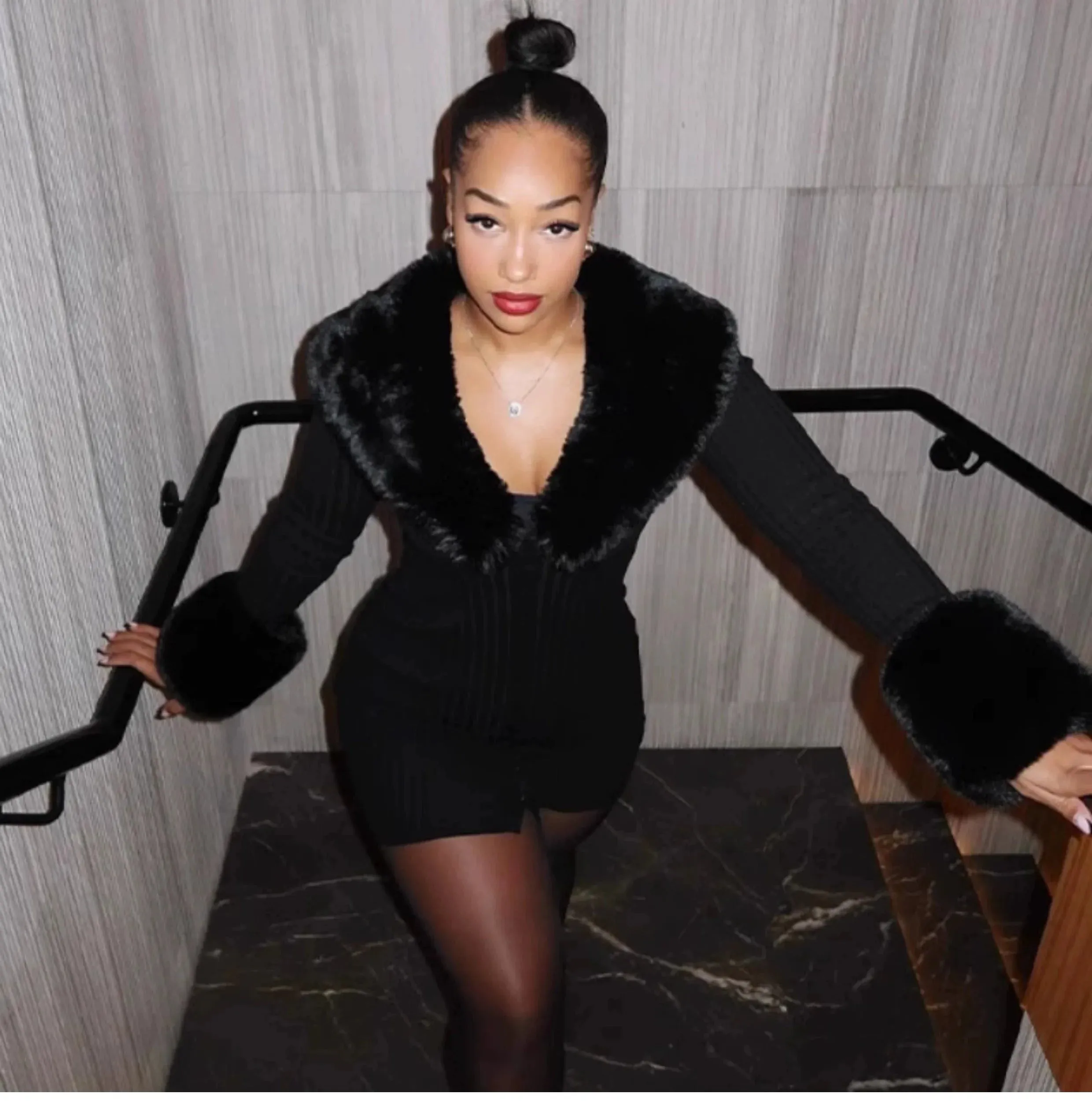 Amozae-Christmas Outfits New Year's Eve Dress Night Out Club Dresses cute winter outfits Semaj Long Sleeve Mini Dress