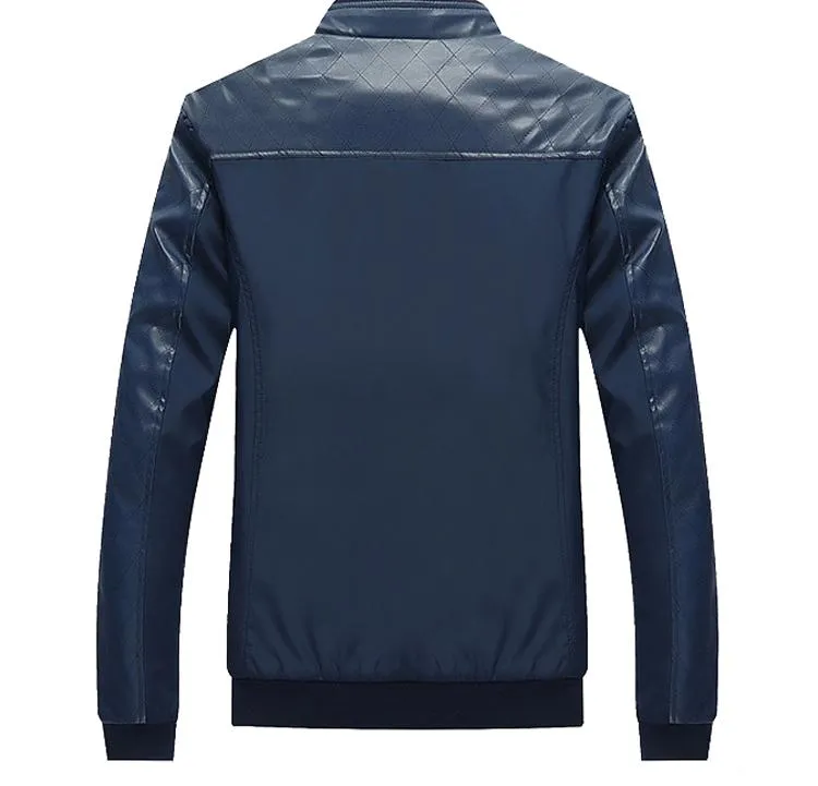 Angelo Ricci™ Business PU Leather Slim Jacket