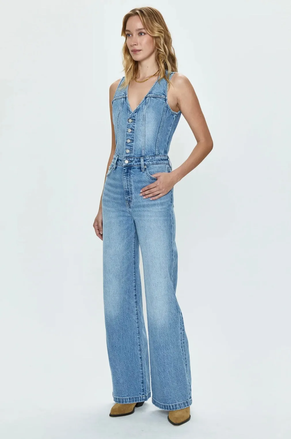 Aria Fitted Vest Jumpsuit