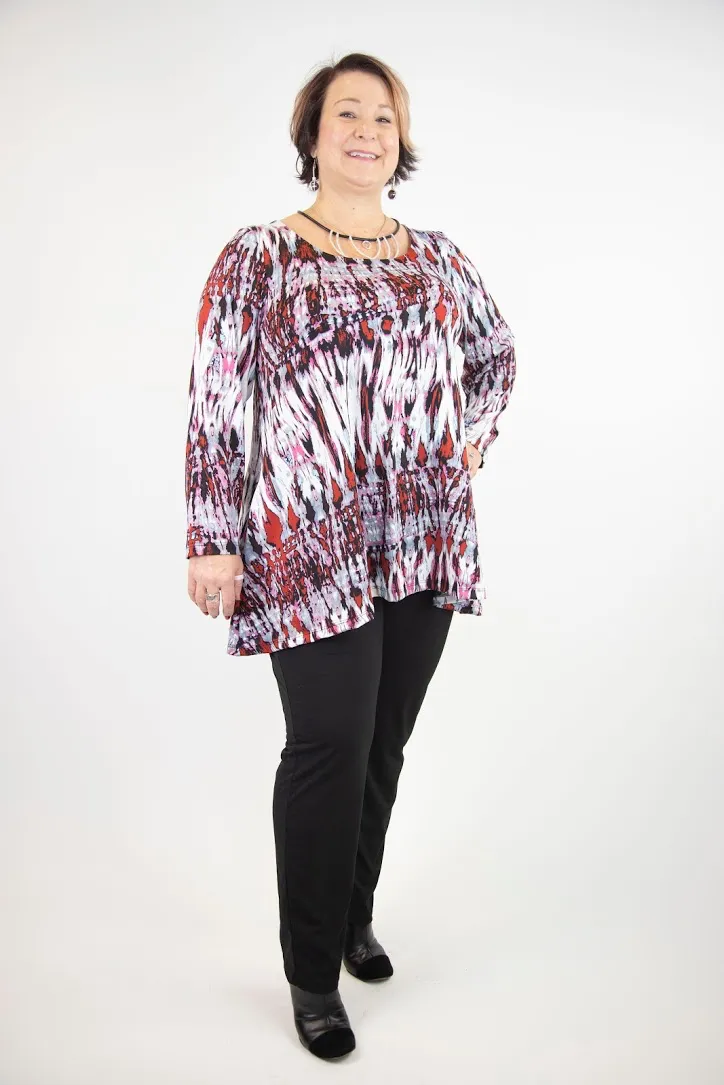 Ava Long Sleeve Tunic with Side Pockets