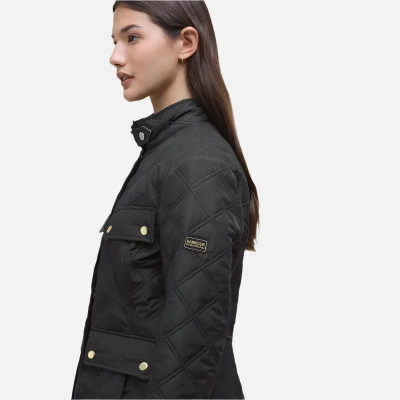 Barbour International Halsey Quilted Jacket In Black