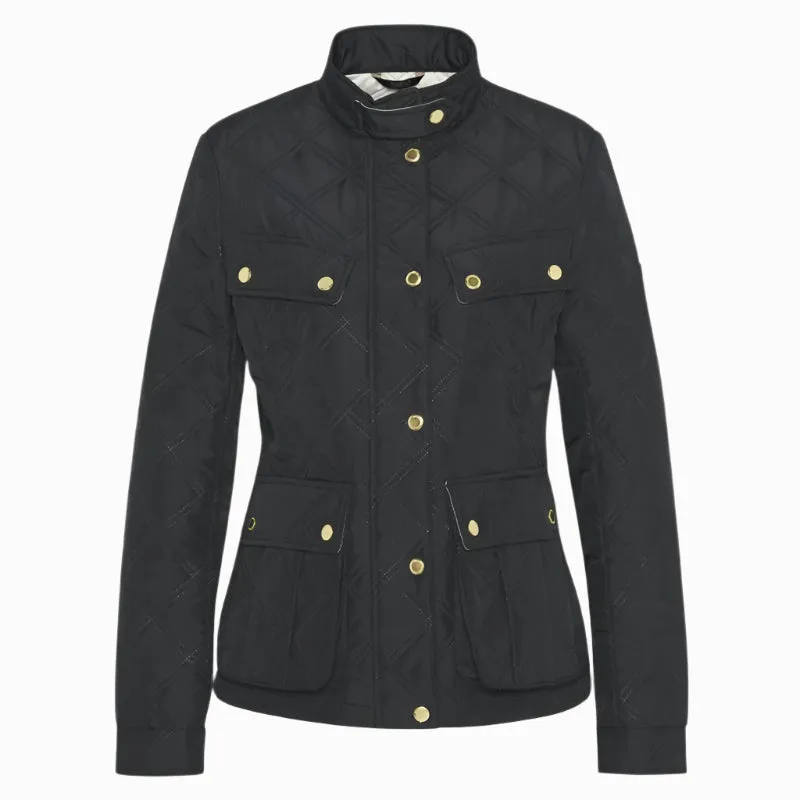 Barbour International Halsey Quilted Jacket In Black