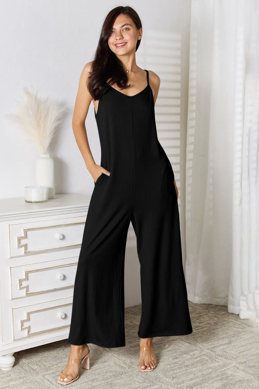 Basic Bae V-Neck Jumpsuit