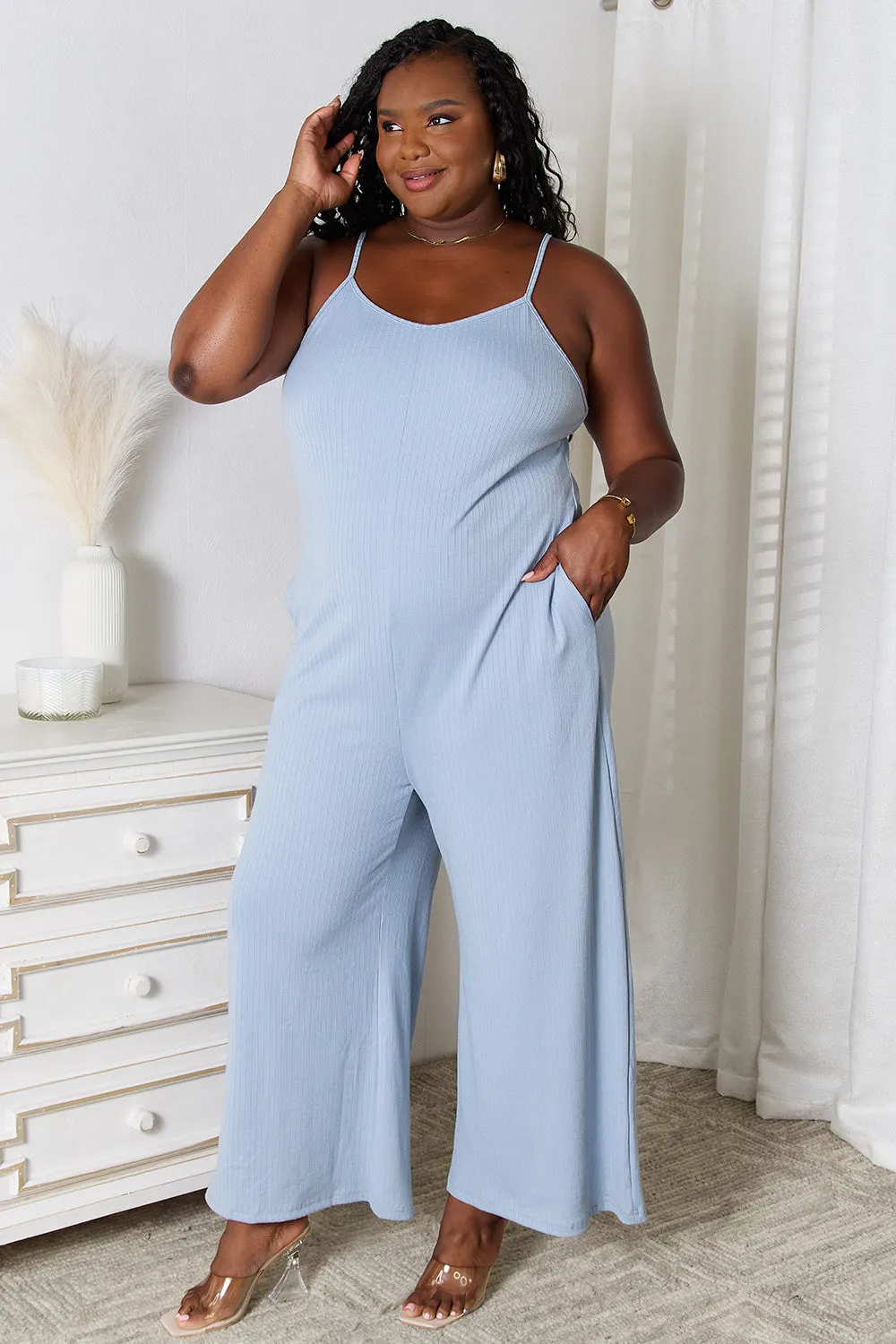 Basic Bae V-Neck Jumpsuit