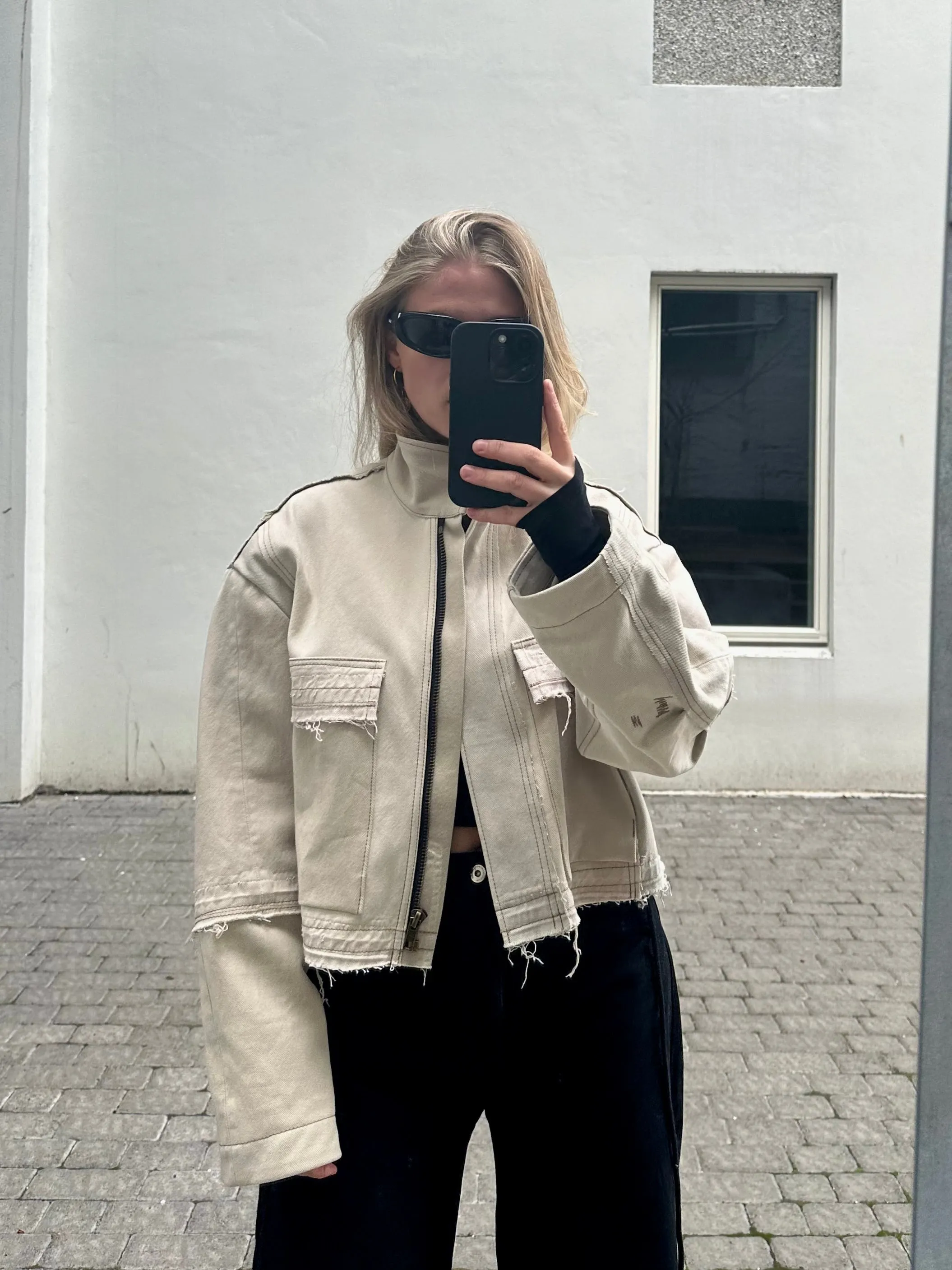 Beige Denim Jacket