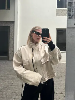 Beige Denim Jacket