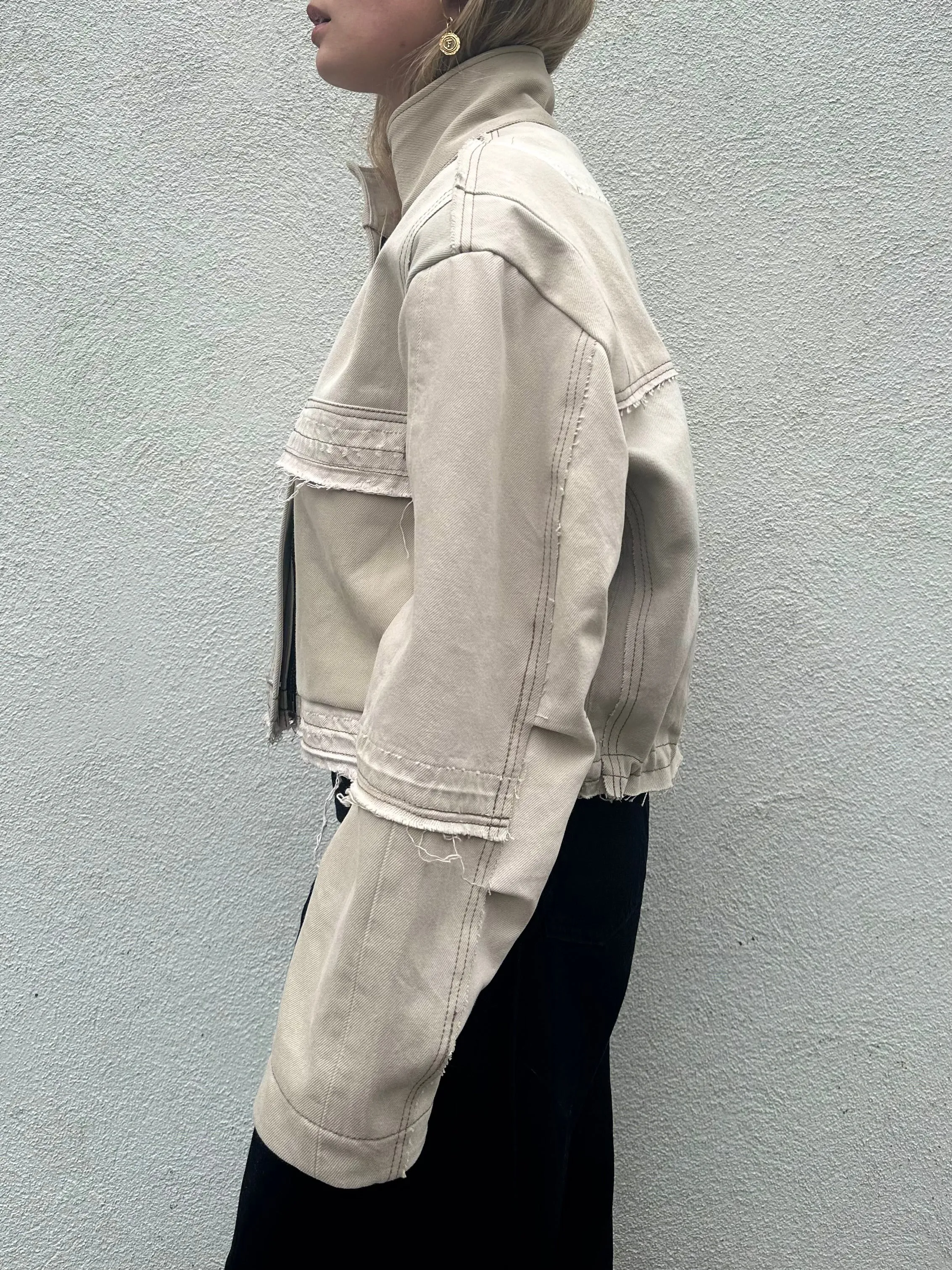 Beige Denim Jacket