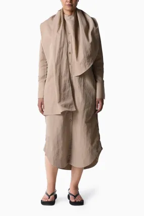 Beige Scarf Dress