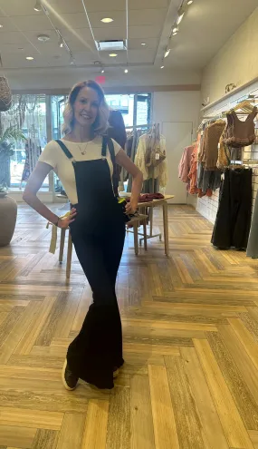 Bellbottom Denim Overall - Black Jean Jumpsuit ONLY 2 LEFT!