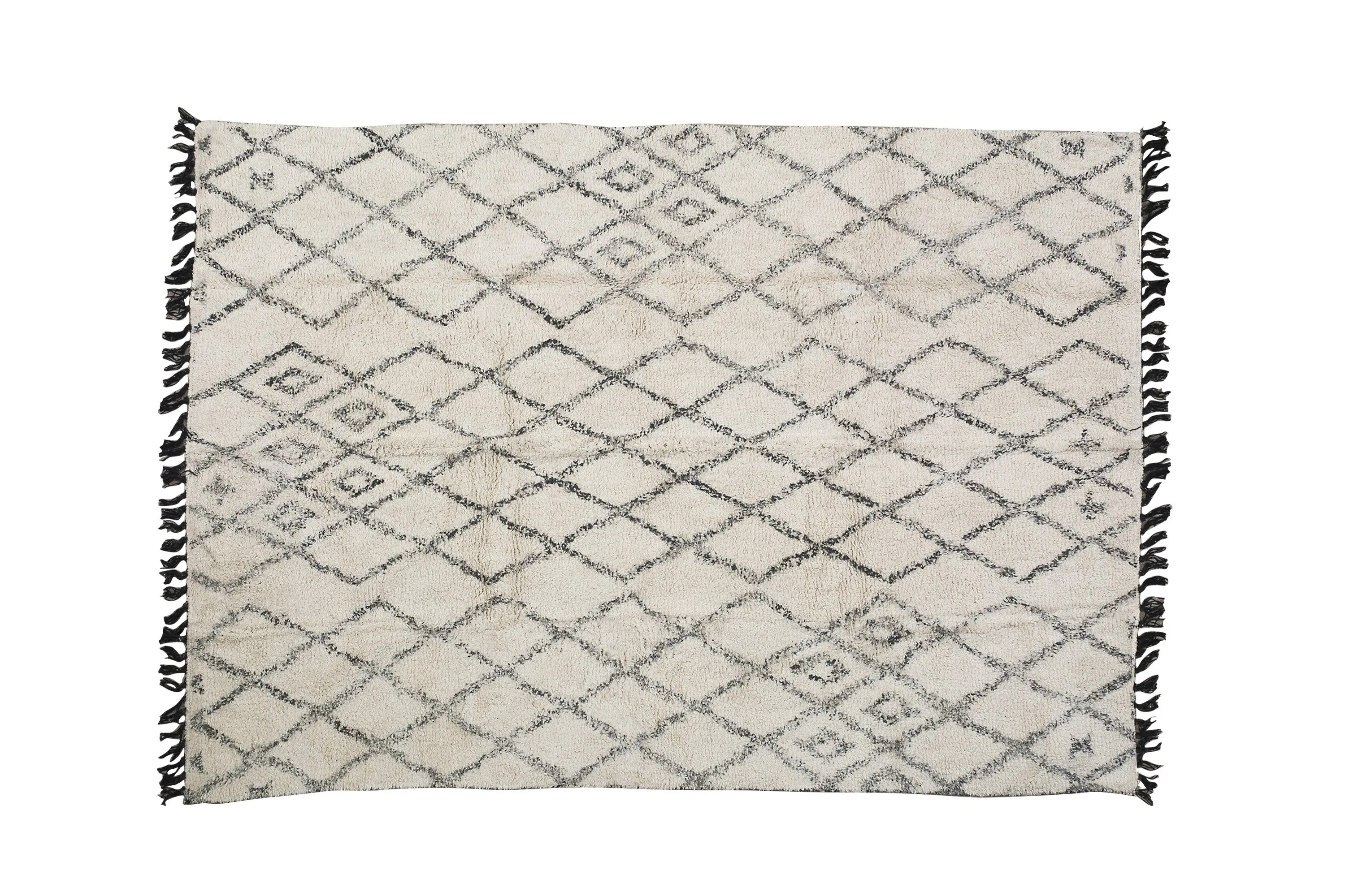 Big Diamond Natural Shaggy Area Rug