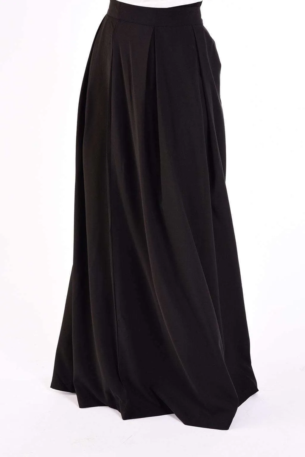 Black Flare Maxi Skirt