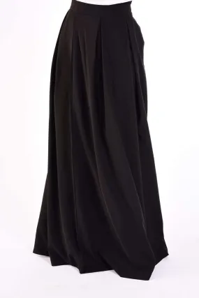 Black Flare Maxi Skirt