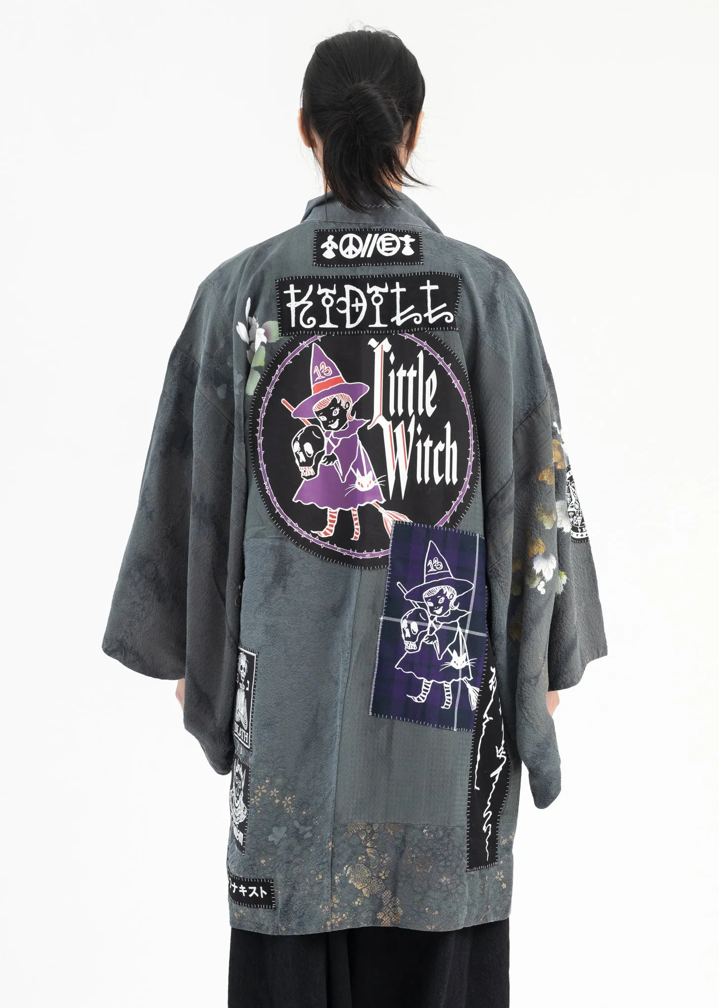 BLACK OVERDYE HAORI KIMONO JACKET COLLABORATION WITH KIMONO by NADESHIKO "HAORI"