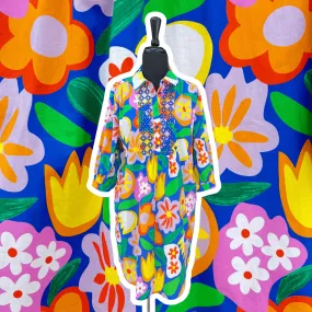 Bold Floral Cotton Dress
