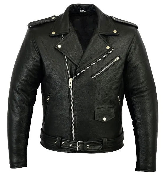 Brand New Leather Motorbike Jacket Marlon Biker Motorcycle With Genuine CE Armour