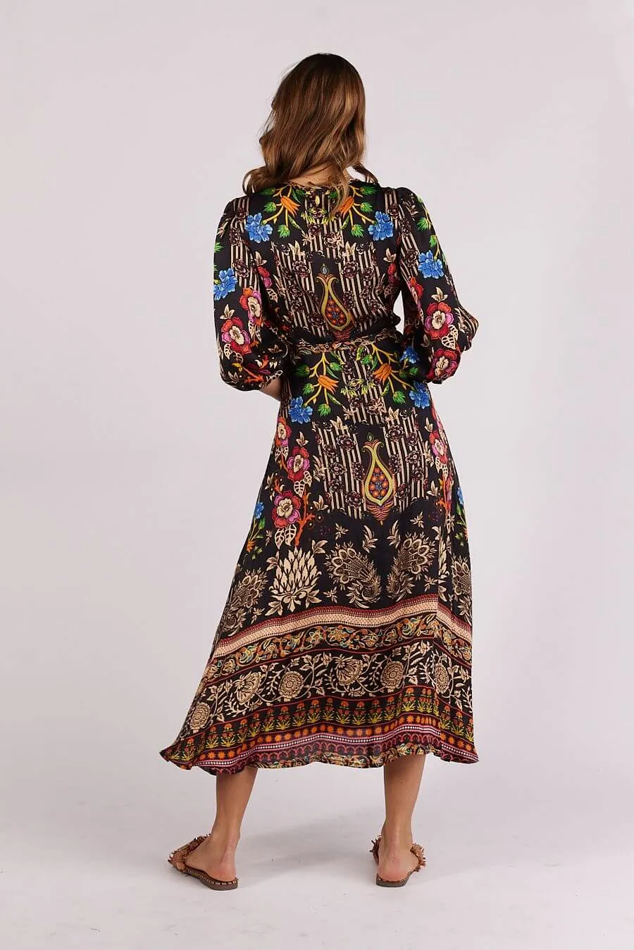Brocade Wrap Dress