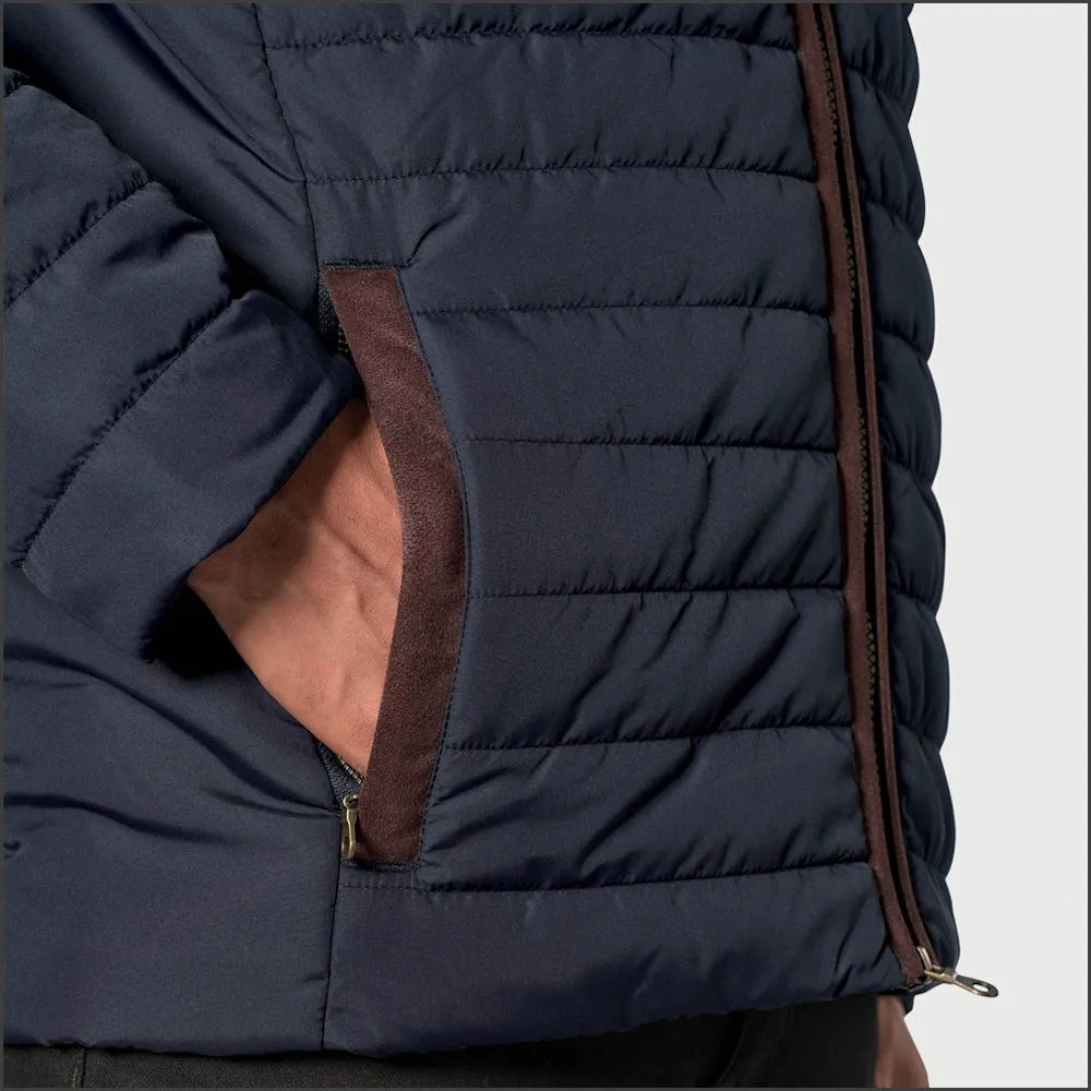 Brook Taverner Orlando Navy Quilted Puffer Jacket Casual==