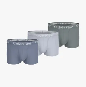 Calvin Klein Mens 3 Pack Trunks Modern Structure