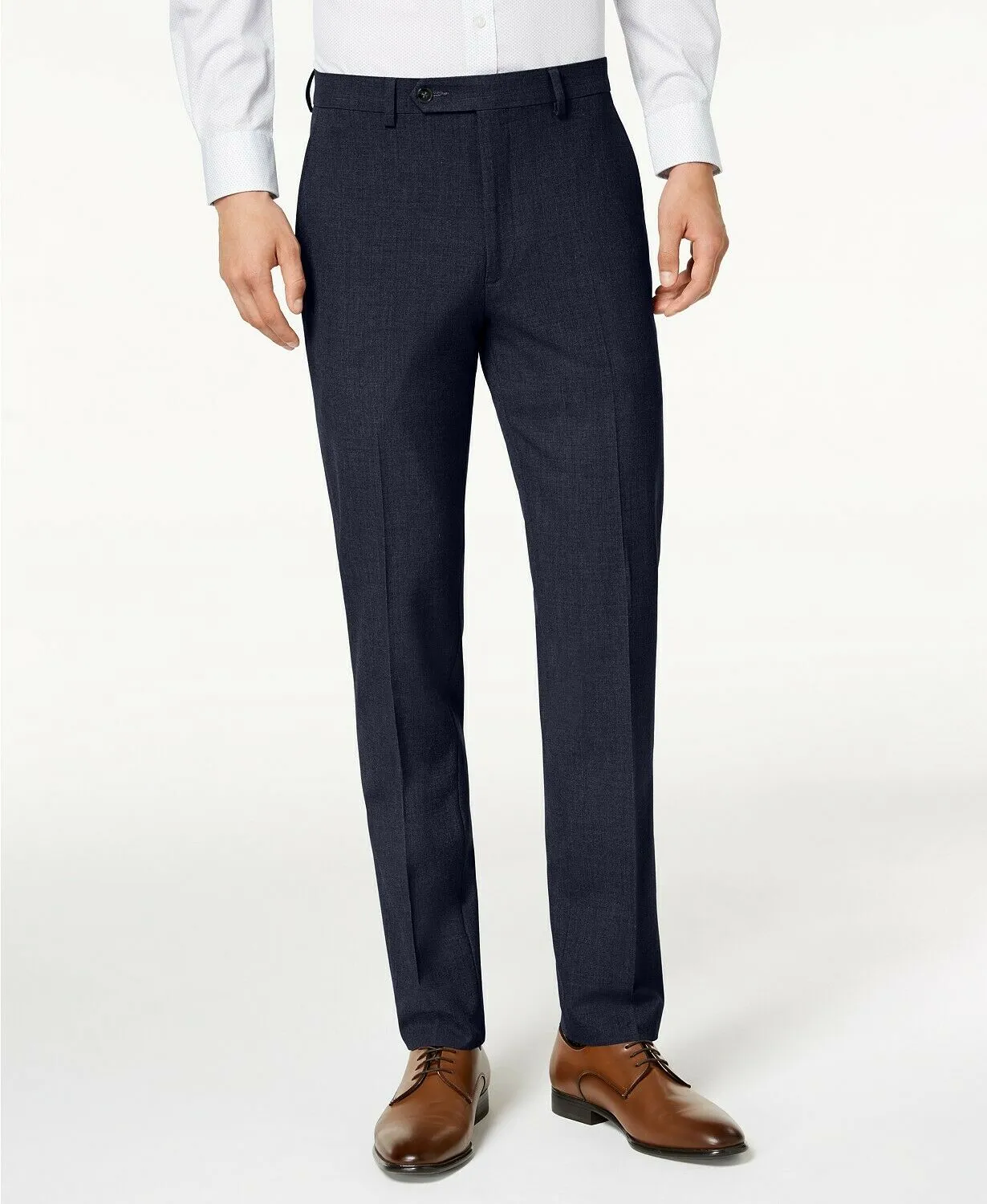 Calvin Klein Mens Skinny fit Dress Pants 38 / 30 Blue Solid Stretch
