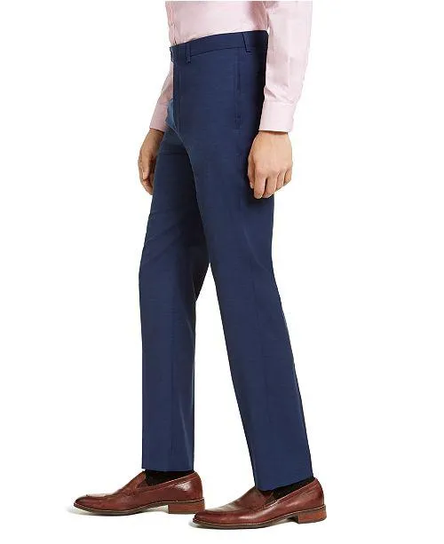 Calvin Klein Mens Slim fit Dress Pants 36 / 34 Blue Solid