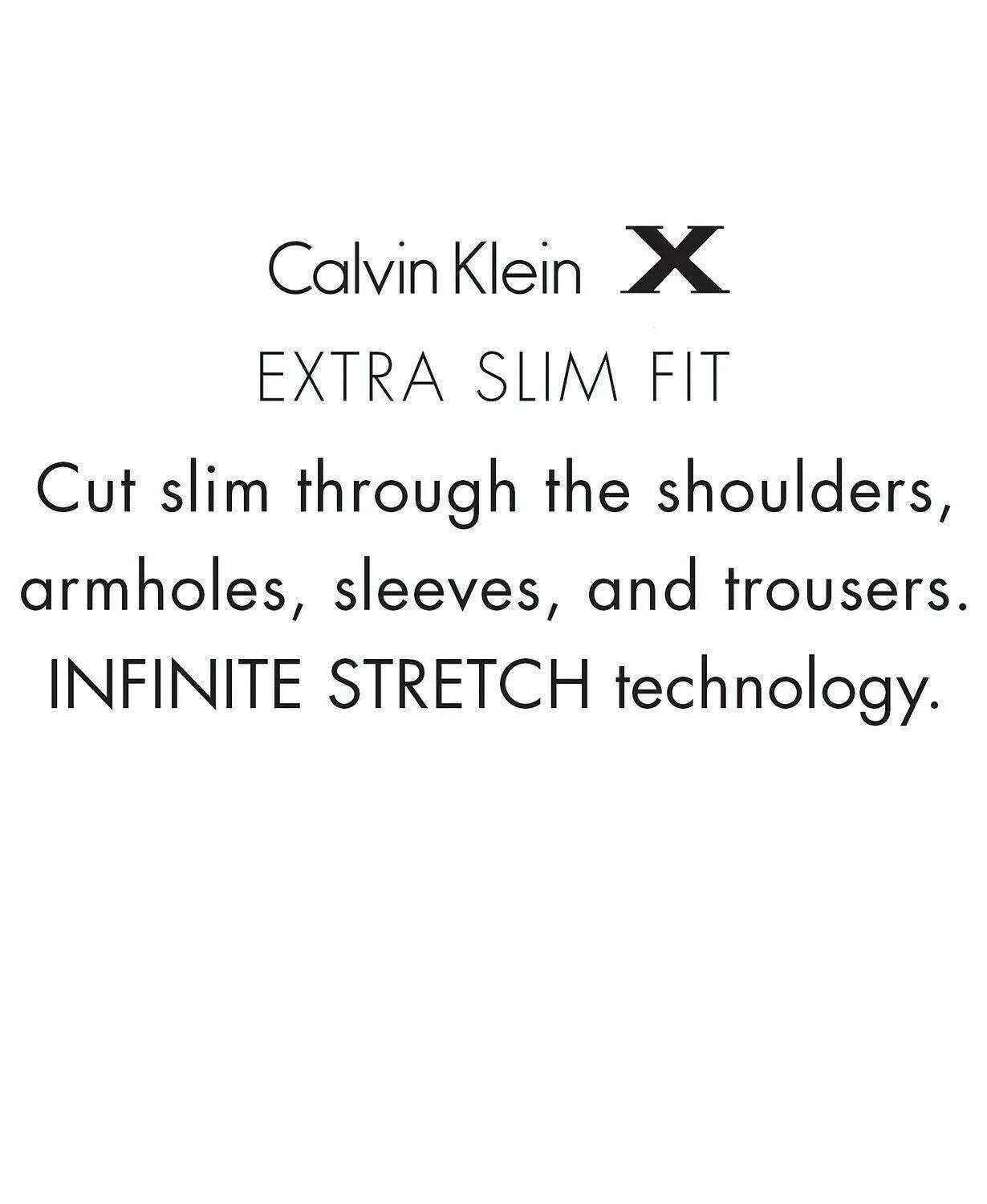 Calvin Klein Mens Slim fit Dress Pants 38 / 30 Light Grey Stretch
