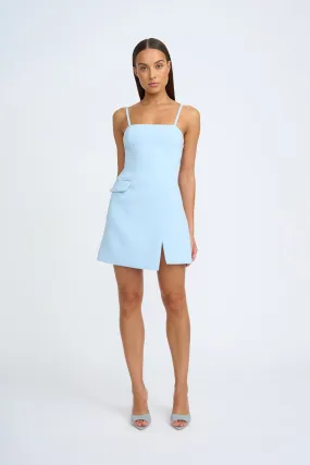 Celia Twill Mini Dress | Final Sale - Powder Blue