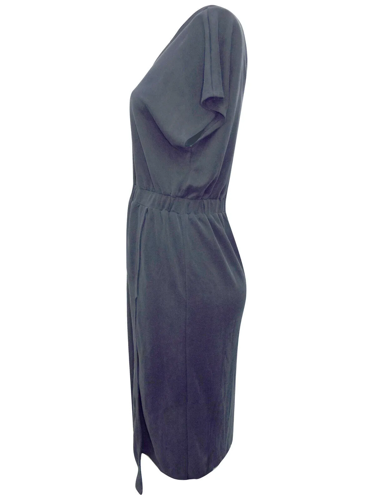 Charcoal Modal Blend Asymmetric Hem Dress