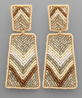 Chevron Seed Bead Earring