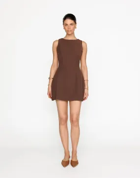 Cordelia Mini Dress (Cocoa)