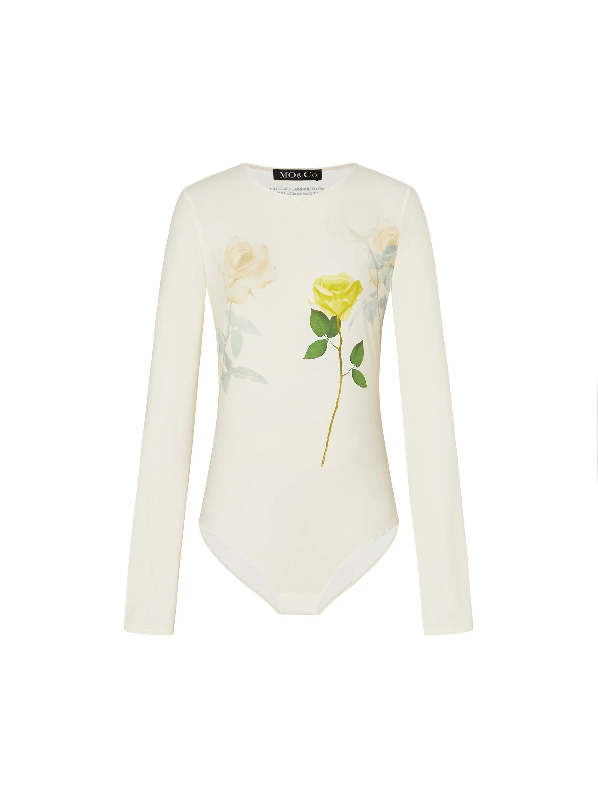 Crewneck Flower Pattern Top