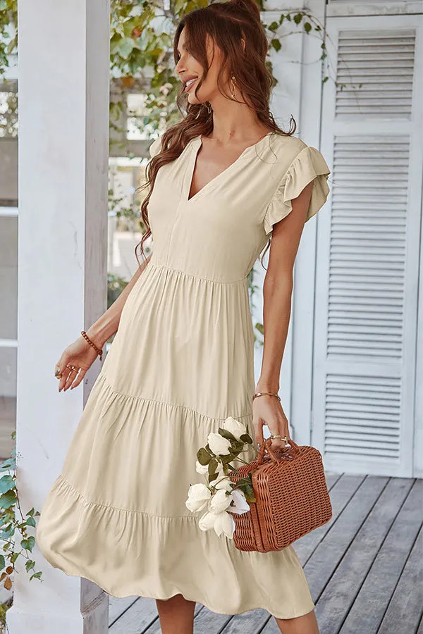 Cute Round Neck Trendy Floral Print Mini Dress