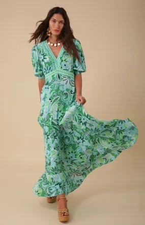 Daisy Maxi Dress Turquoise - Hale Bob