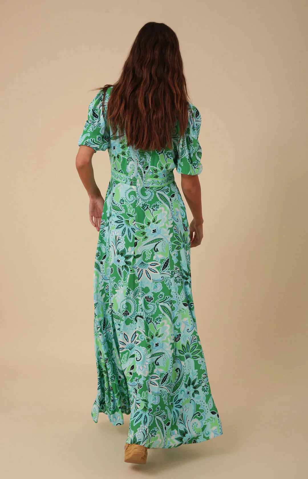 Daisy Maxi Dress Turquoise - Hale Bob