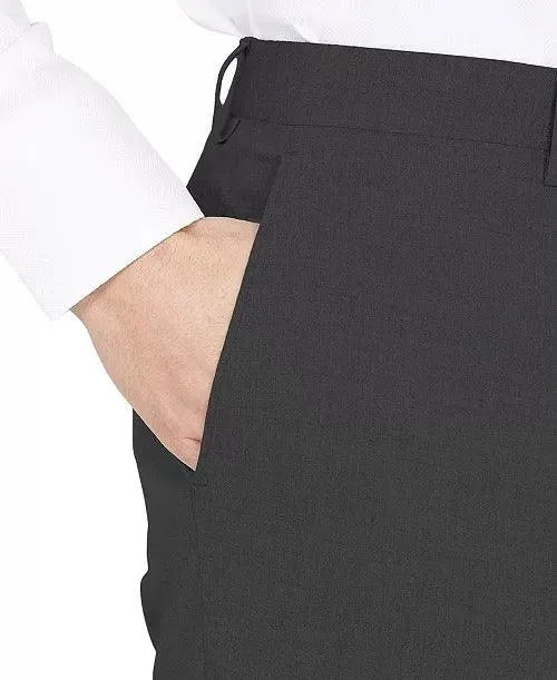 Dkny Mens Modern fit Dress Pants 30 / 30 Grey Solid Stretch