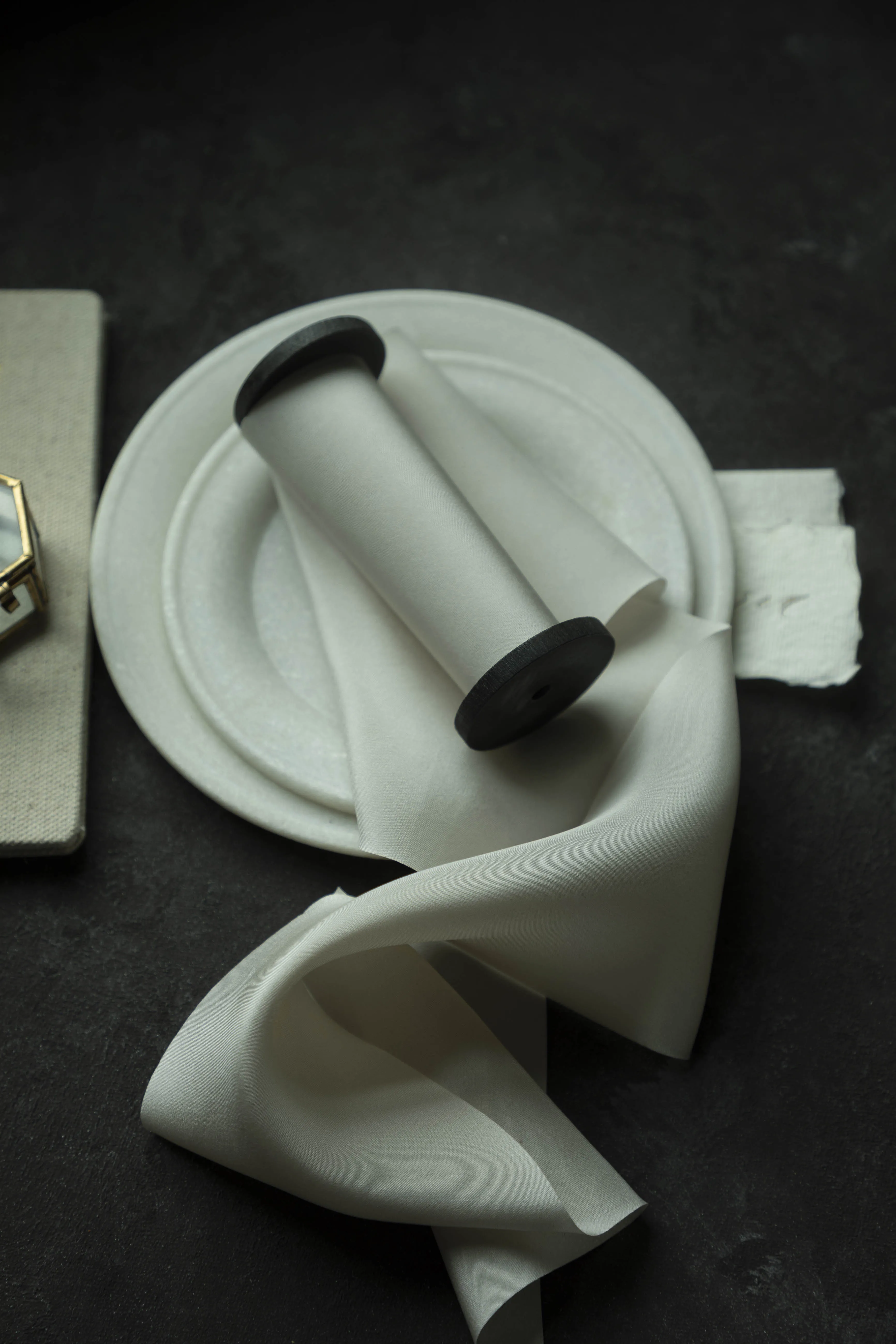 Dove Gray Silk Ribbon