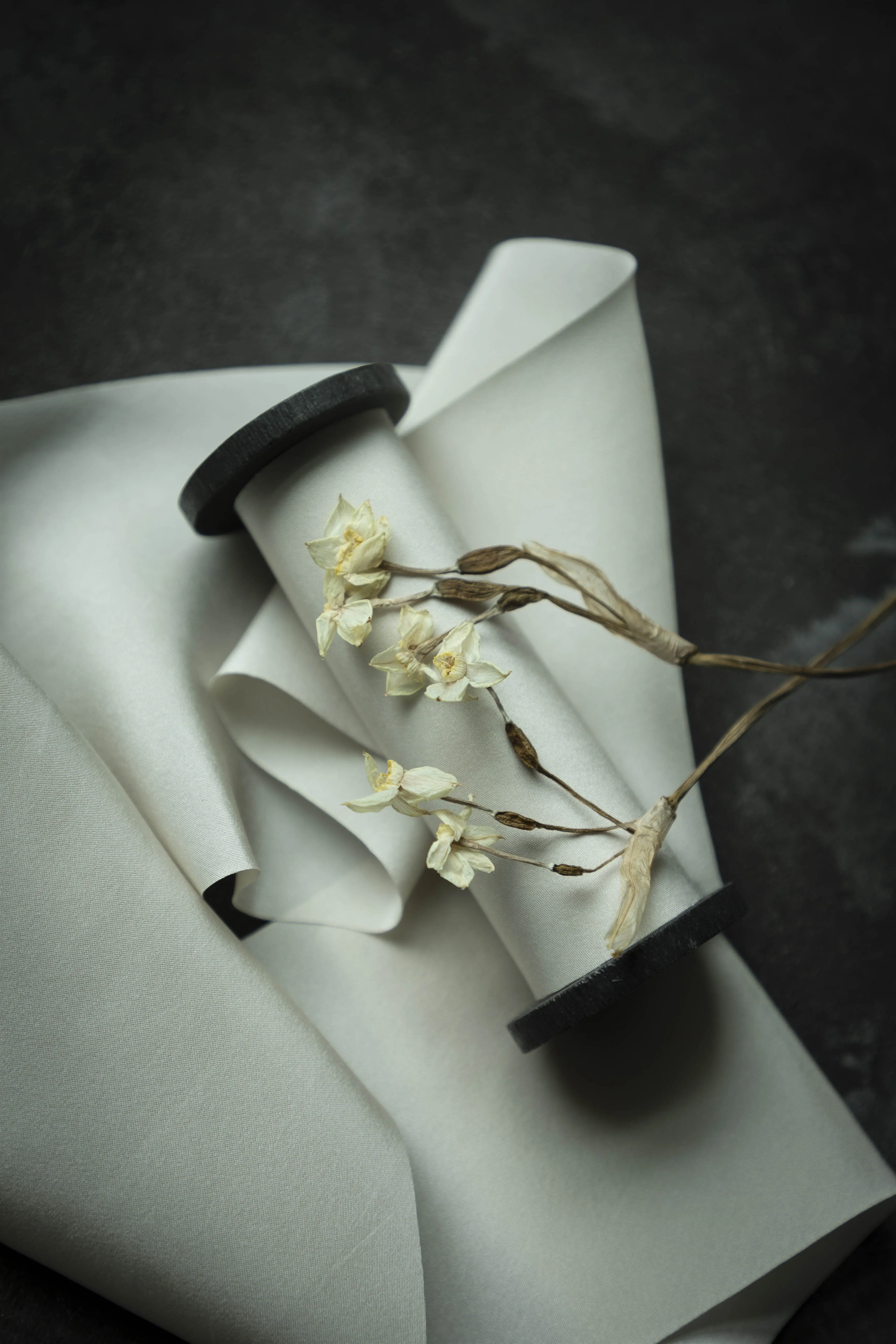Dove Gray Silk Ribbon