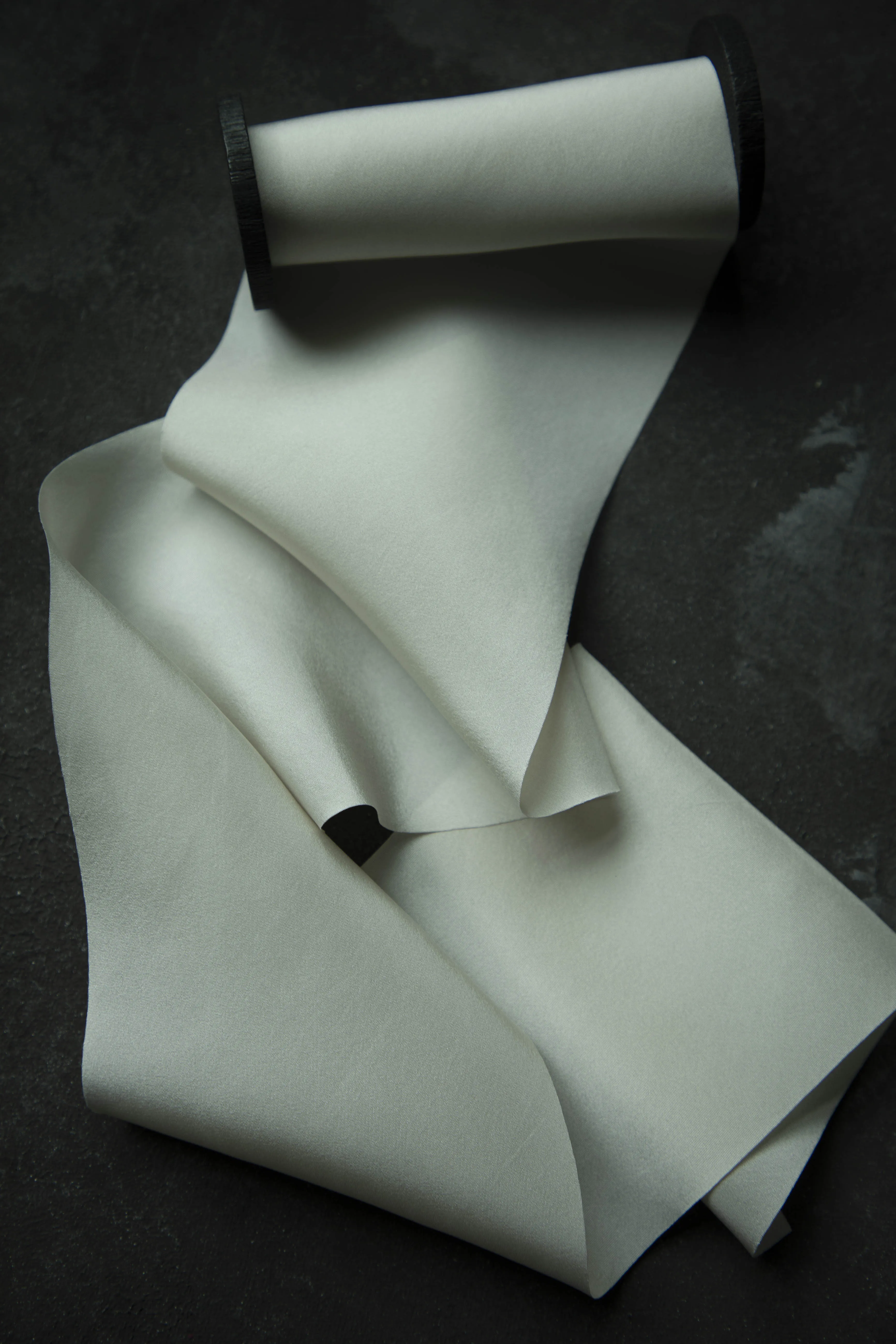 Dove Gray Silk Ribbon