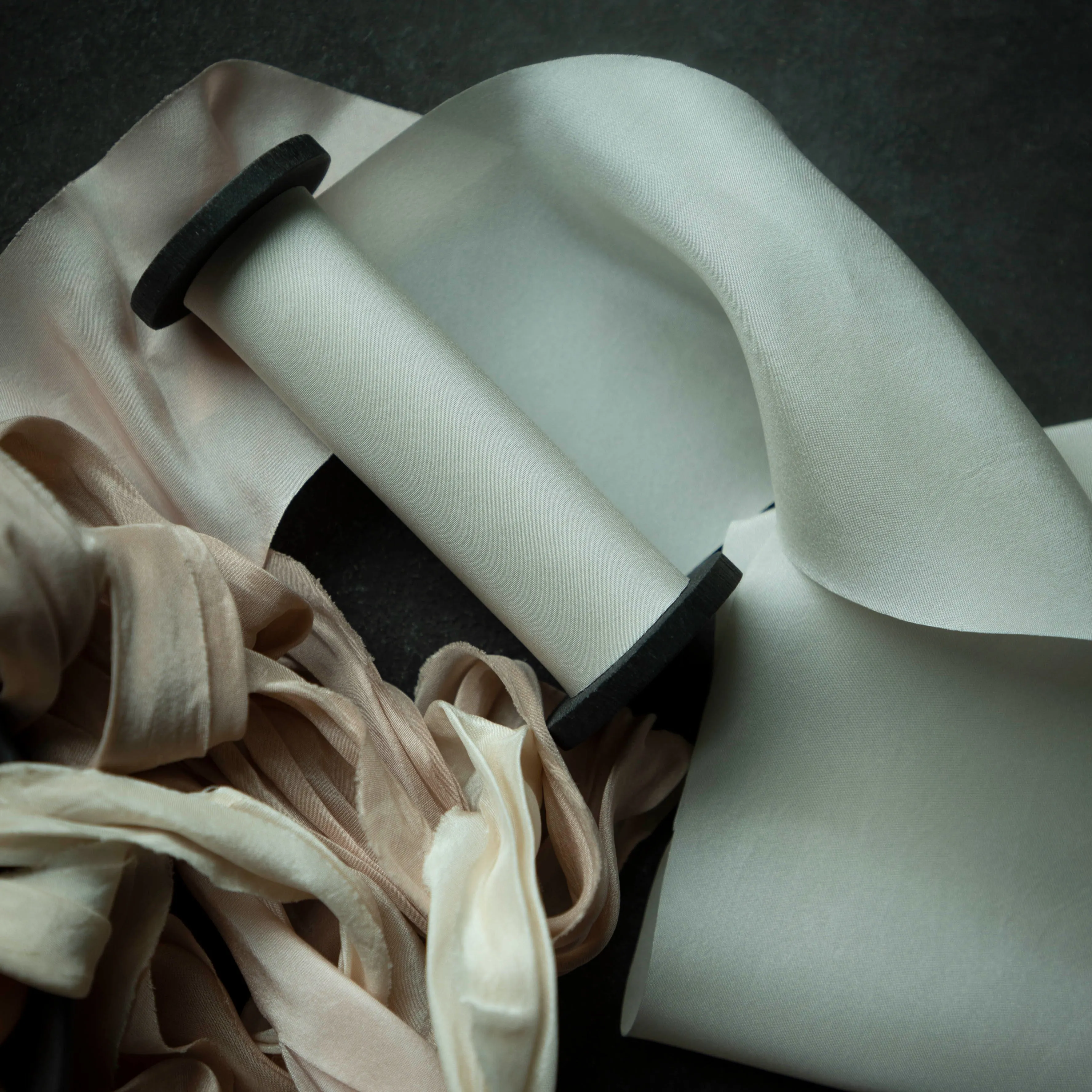 Dove Gray Silk Ribbon