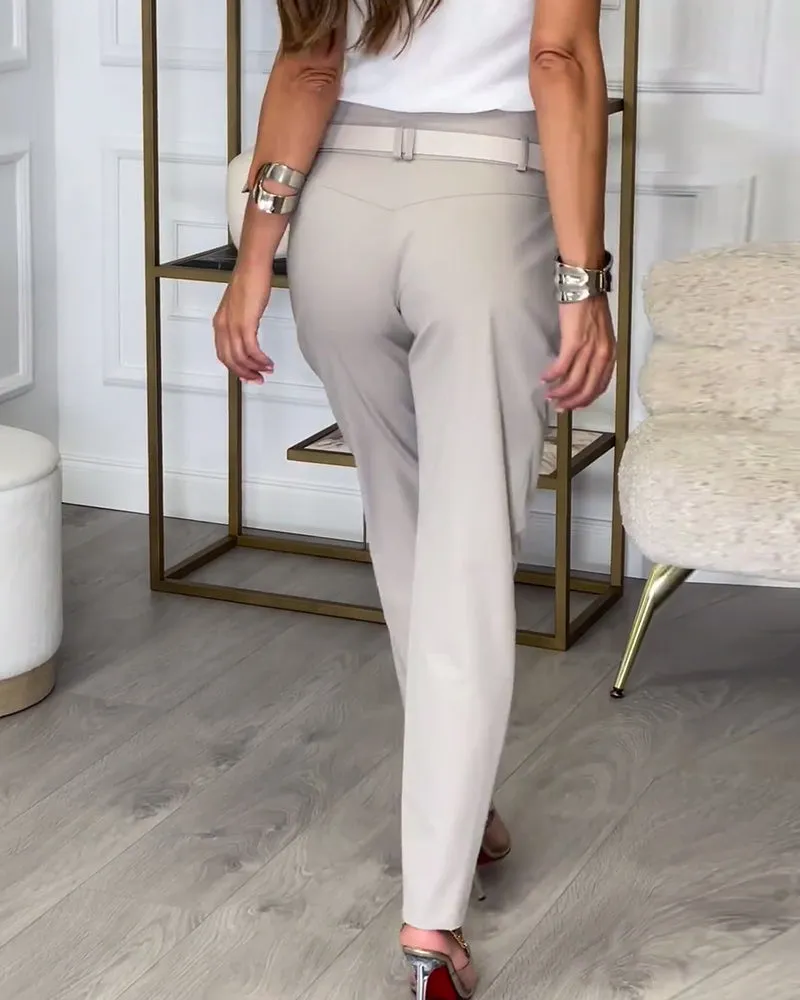 EMILIA™ - High-Waist Pants   Free Belt