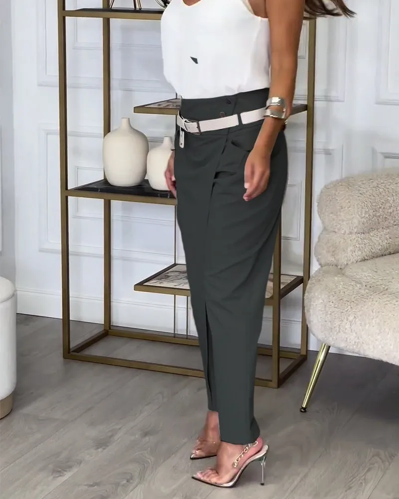 EMILIA™ - High-Waist Pants   Free Belt
