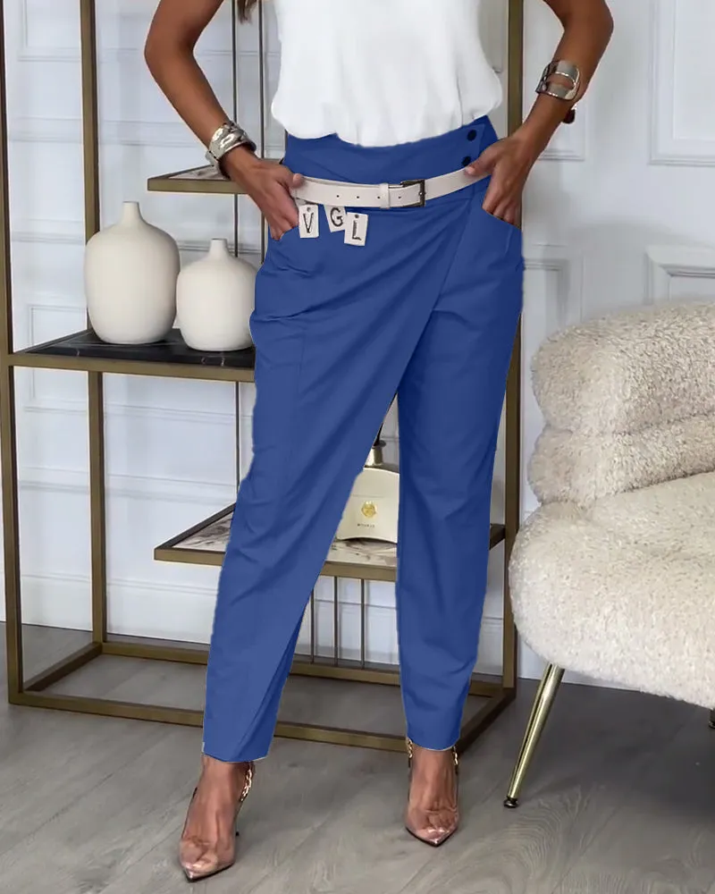 EMILIA™ - High-Waist Pants   Free Belt